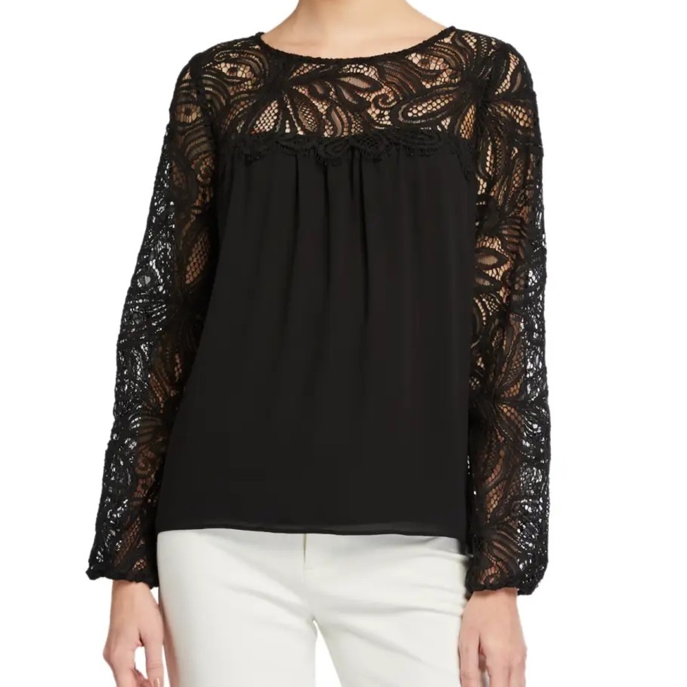 Lilly Pulitzer Keegan Top Black Large NWT